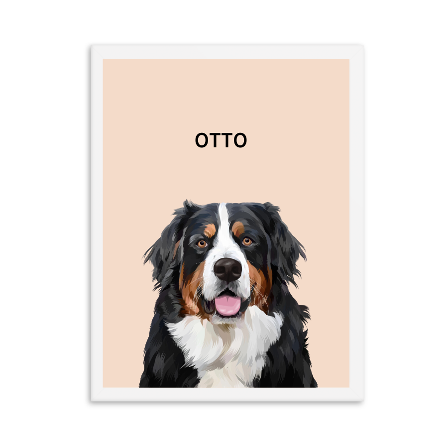 Custom One Pet Portrait - Fluffes.com