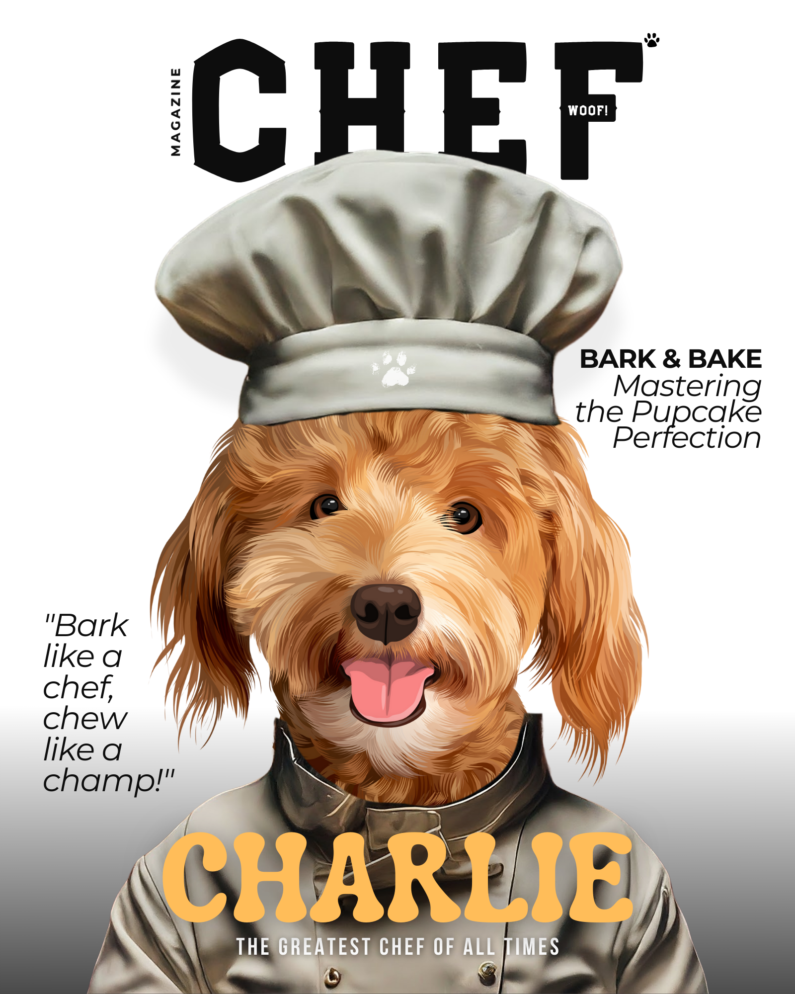 Custom Pet Portrait Magazine - Fluffes.com