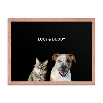 Custom Two Pet Portrait - Fluffes.com