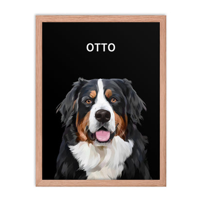 Custom One Pet Portrait - Fluffes.com